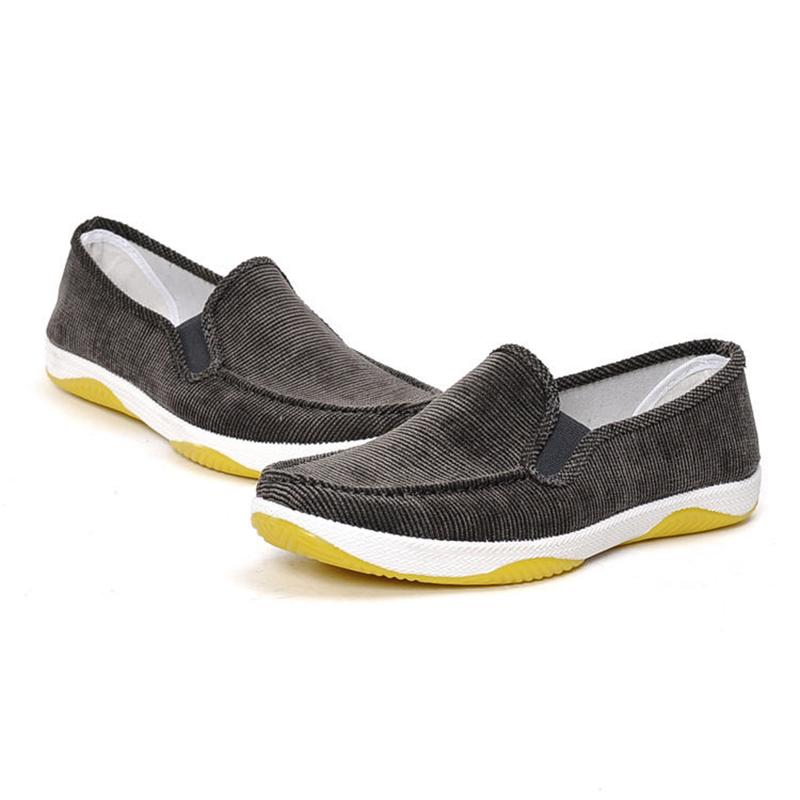 Old Beijing Men's Casual Cloth Shoes Anti-skid and Breathable Work Shoes with Tendon Sole Spring and Autumn Canvas Shoes