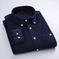 Corduroy Slim Fit Long Sleeve Shirt Men's Solid Color Casual Shirt Spring High Quality Pocket Lapel Shirt