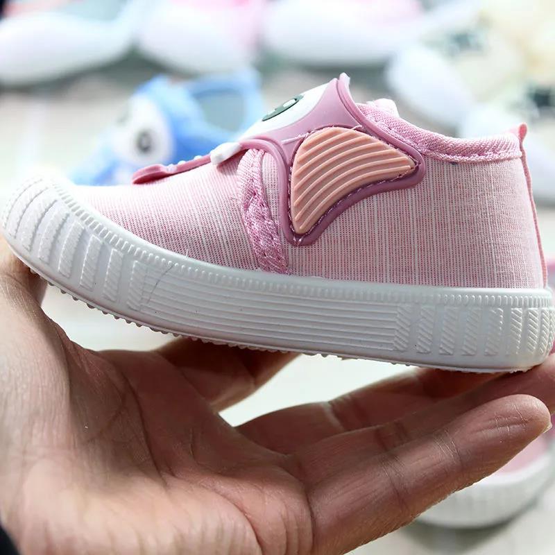 Spring Summer Baby Walking Single Shoes Soft Sole Breathable Cloth Baby Shoes Antiskid Casual Cute Cartoon Shoes