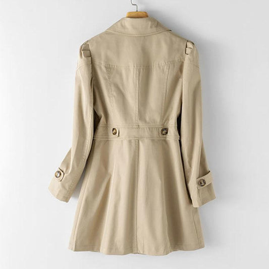 Women's Windbreaker Autumn Coat Korean Style Slim Mid-length Windbreaker Women's Coat