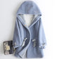 Women's Particle Cashmere Coat Winter Thick Hooded Loose Lamb Wool Coat Mid-length Faux Wool Fur Coat