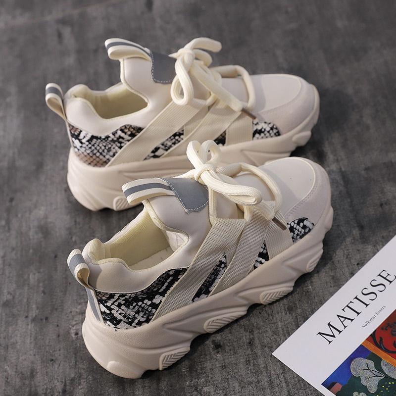 Harajuku Style Spring  Summer Sports Shoes Female Students Korean Sports Shoes Increased Casual Breathable Running Shoes