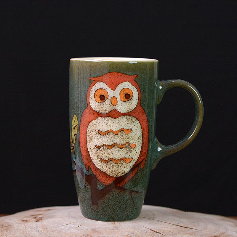 Creative Ceramic Mug With Lid With Spoon Milk Coffee Tea Cup Couples Wedding Lover