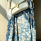 Women's Retro Oil Painting Floral Skirt Spring Summer Korean Style Loose All-match Thin A-line Large Swing Skirt Breathable Sweet Skirt