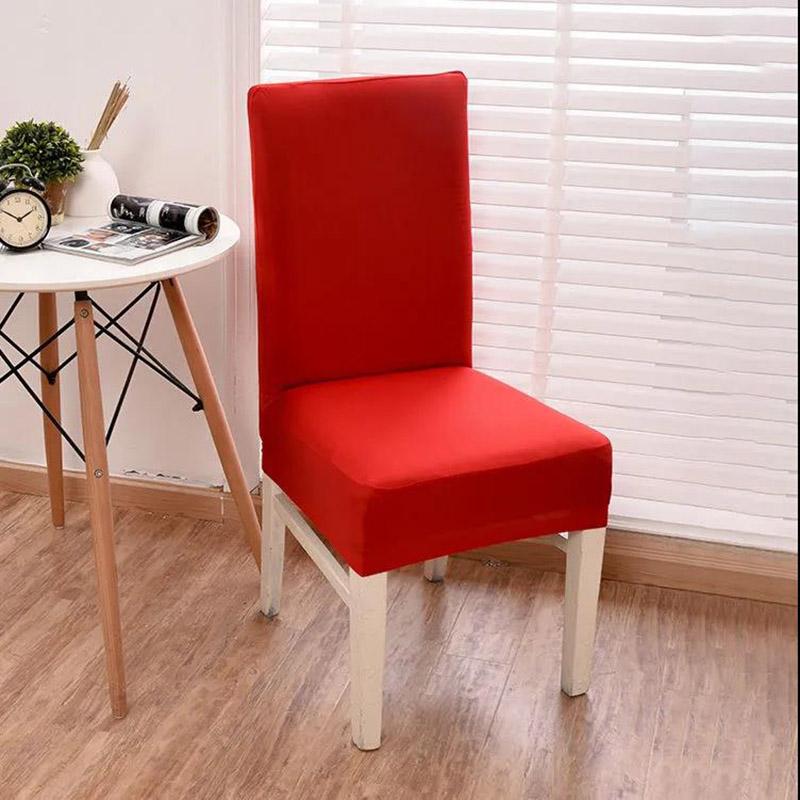 Plain Color Chair Cover Spandex Stretch Elastic Wedding Banquet Chair Covers Dining Seat Cover