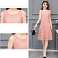 Women Sleeveless Long Skirt Casual Lace Dress Slim Temperament Bottoming Skirt for Youth Summer