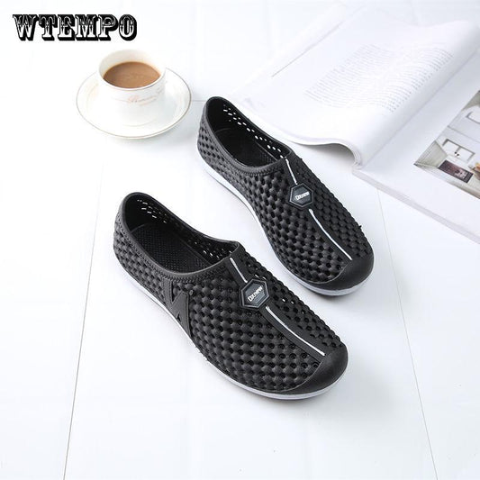Summer Unisex Garden Wooden Shoes Mesh Non-slip Slippers Beach Sandals Size 36-44