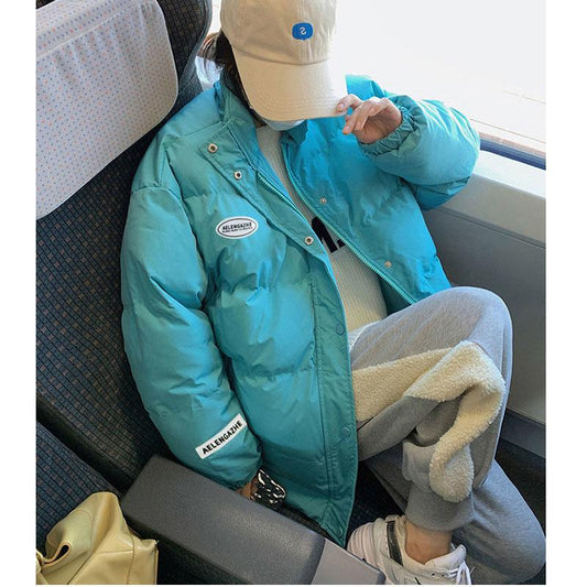 Winter Down Padded Jacket Female Student Padded Jacket Korean Version of Loose Short Padded Jacket Wild Thick Coat Tide