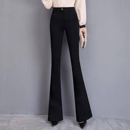 High Waist Flared Pants Female Autumn Winter Fall Feeling Slim Long Pants Flared Pants Casual Pants