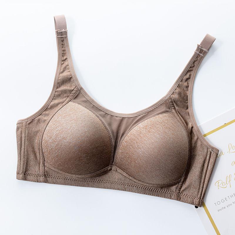 No Steel Ring Tube Top Bra Ladies Thin Cotton Vest Gather Underwear Mother Middle-aged and Elderly Breathable Large Size Bra