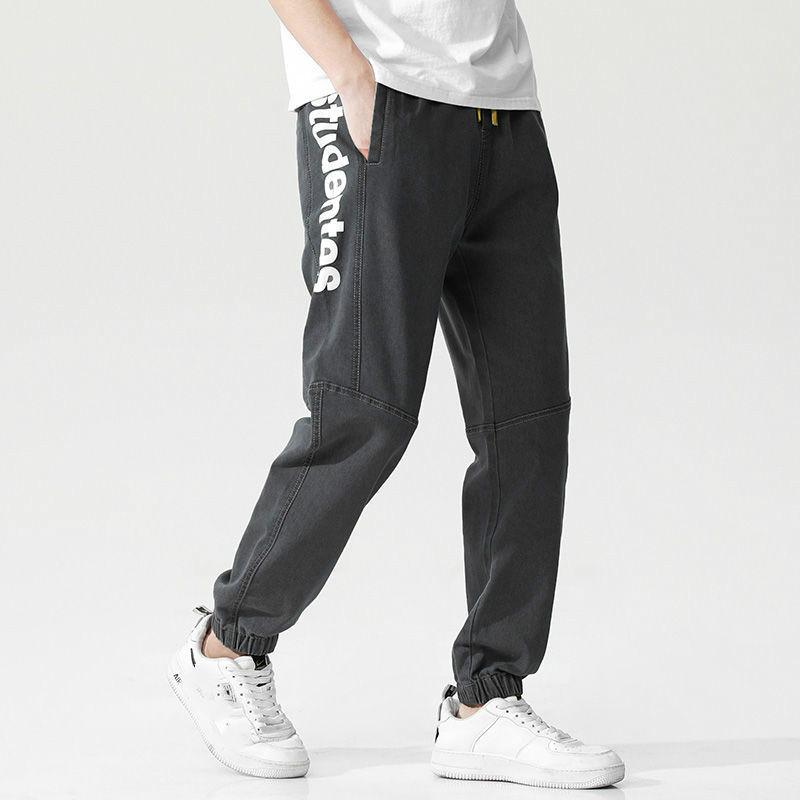 Spring and Summer Men's Straight Black Jeans All-match Trend Pants Stretch Trousers