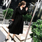 Autumn and Winter Woolen Coat Korean Style Slim Woolen Coat Women's Thick Plus Size Mid-length Over-the-knee Coat