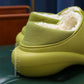 Waterproof Cotton Slippers for Women Winter Indoor and Outdoor Cute Plus Velvet Warm Shoes for Home Non-slip Wool Slippers