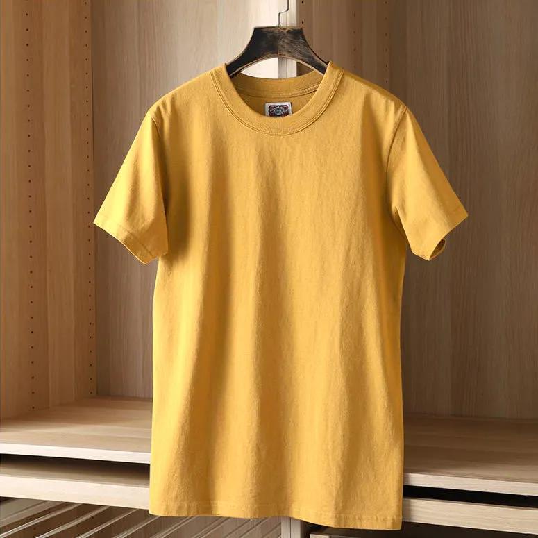 Colorful Solid Color Men Spring Summer  Fashion Style Short Sleeve  Cotton Casual T Shirts
