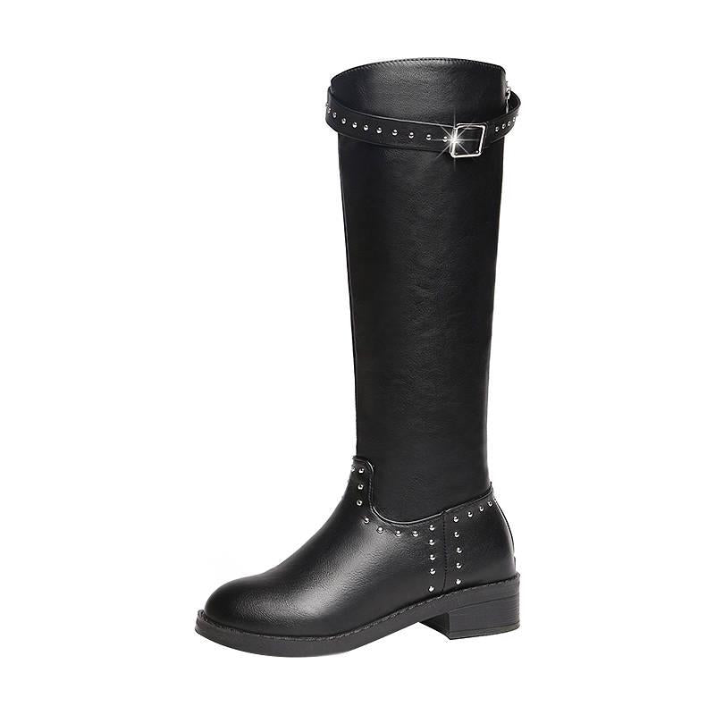 Boots Women Boots Soft Leather Zipper Women Boots Thigh High Winter Warm Shoes