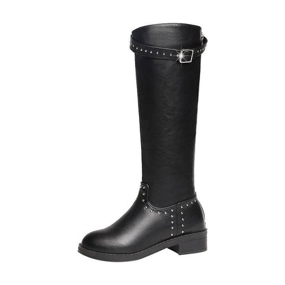 Boots Women Boots Soft Leather Zipper Women Boots Thigh High Winter Warm Shoes