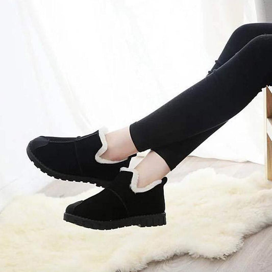 Autumn and Winter Cotton Shoes Women's Winter Warm Fleece Korean Version All-match One Pedal  Casual Shoes