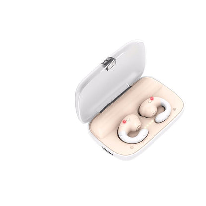 Bone Conduction TWS Bluetooth V5.0 Earphone Hanging Biaural HiFi Headphones with 2200 MAh Power Bank