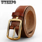 Genuine Leather Belts for Men Luxury Strap Male Belts Classic Vintage brown Belt Casual