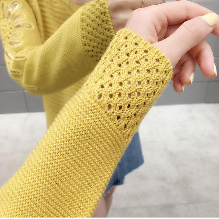Lady's Fashion Bat Sleeves Women Knitting Pullover Sweater