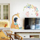 [Wall sticker] creative cartoon Love giraffe girl wall stickers for kids rooms nursery baby bedroom