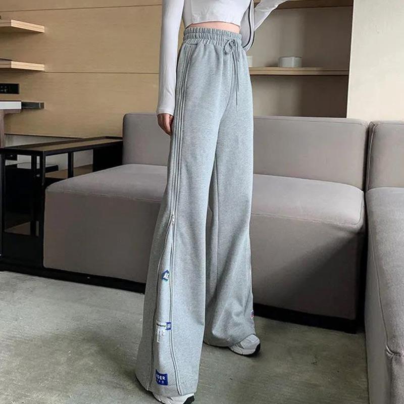 Girls Wide-leg Pants Summer Thin Waist Long Pants Ladies Loose Casual Sports Pants High-waist Wide-leg Pants