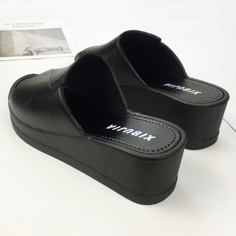Women's Sponge Cake Thick-soled Soft Slippers Women's Wedge Heel Summer High-heeled Waterproof Platform Fish Mouth Sandals and Slippers
