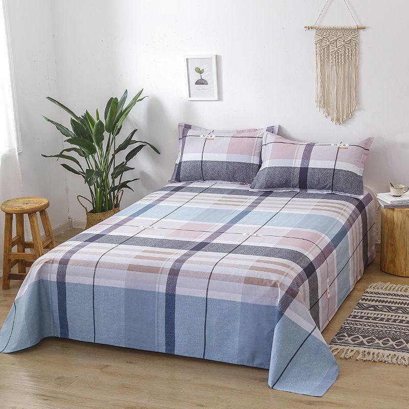 Exquisite Printed Pattern Simple Style Bedding Three-piece Set Thick Cotton Sheets Cotton Twill Bed Sheets Pillowcases Cotton Fabrics To Keep Warm