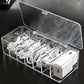 8 Grid Data Cable Storage Box Mobile Phone Charging Cable Charger Compartment Finishing Box Desktop Transparent Storage Box Anti-dust Box