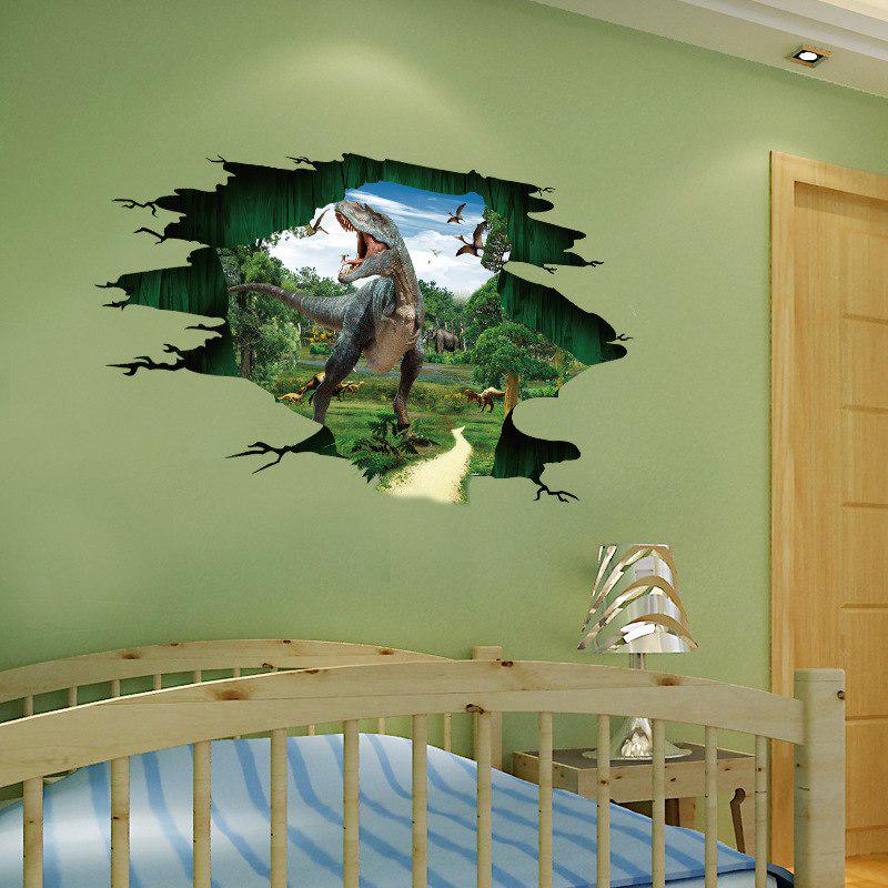 [sticker ]Dinosaur Paradise Wall Stickers Broke 3d Removable Wall Sticker For Kids Rooms Nursery Vi