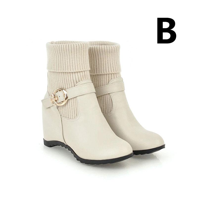 Winter Plus Velvet Inner Heightening Martin Boots Women British Style Short Boots Women Snow Boots Women Cotton Shoes Women Boots