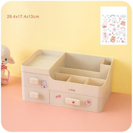 Cosmetic Storage Box Desktop Girl Heart Drawer Type Lipstick Skin Care Products Organize Dormitory Rack