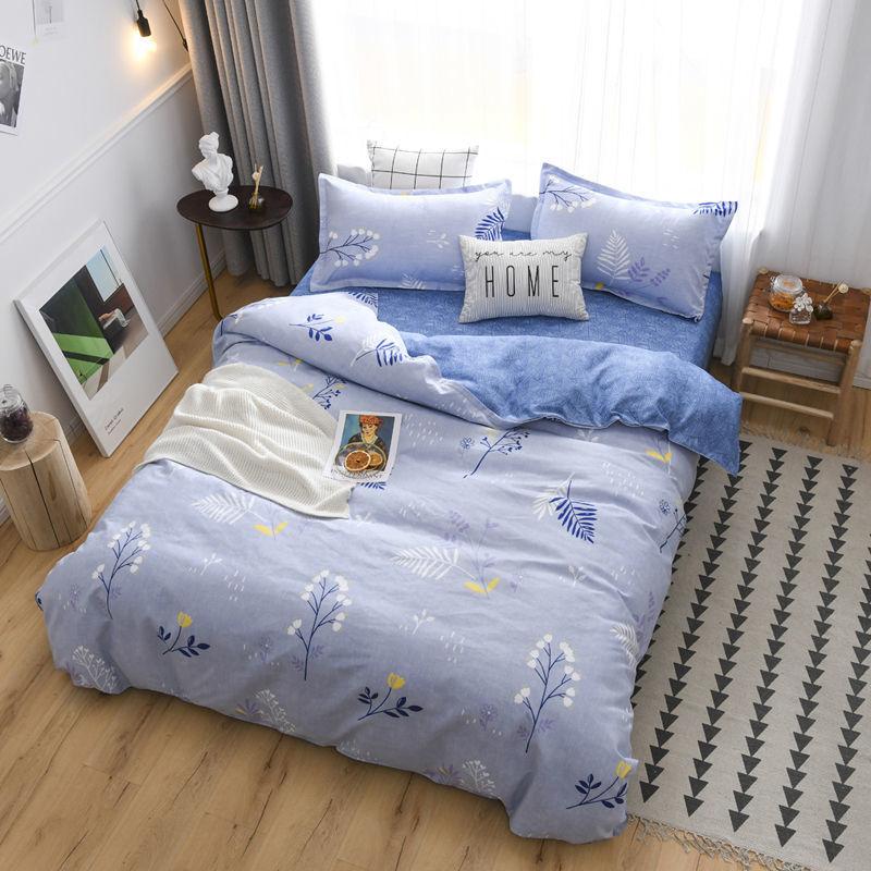 Four-piece Cotton Duvet Cover Bed Simple Single Dormitory Bed Linen Set
