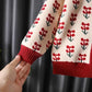 Girls' Baby Sweater Top Foreign Style Retro Elegant Digital Jacquard Knitted Cardigan Coat