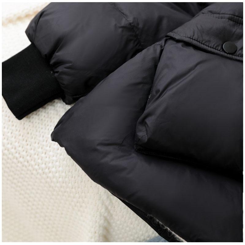 Short Down Jacket Women's Large Size White Duck Down Loose and Thick Women's Stand-up Collar Jacket