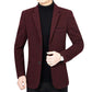 Middle-aged Men's Wool Stand Collar Jacket Autumn and Winter Fashion Handsome Gentleman Send Sweater Dress Jacket