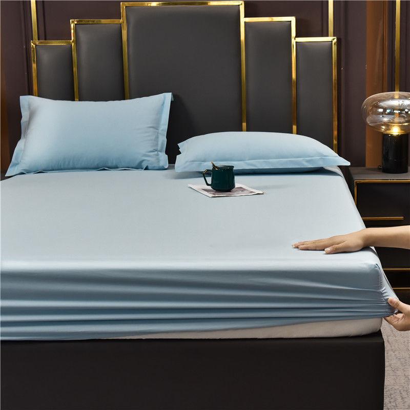 Long-staple Cotton Bed Sheet Bedspread Mattress Protector Cotton Embroidered Four Seasons Non-slip Sheets
