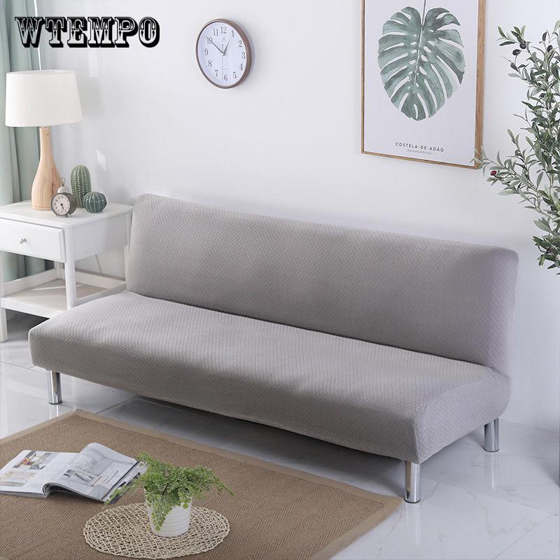 Sofa Slipcover Solid Color Armless Sofa Cover All-inclusive Stretch Sofa Slipcover Sofa Protector