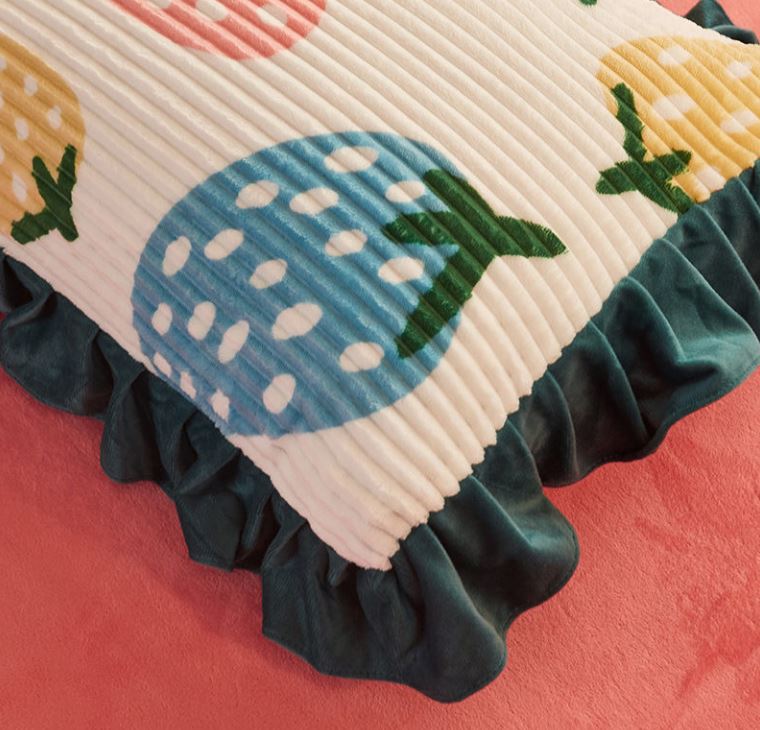 Coral Velvet Pillowcase Plus Velvet Thickening Single Double Pillowcase Double-sided Plush Pillow Core Set A Pair