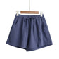 Cotton and Linen Bow Shorts for Women Summer High Waist Loose Thin All-match Wide-leg Three-point Pants Outer Wear Casual Short Pants Sports Shorts