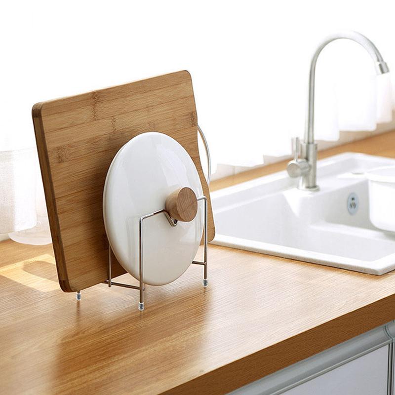 Vertical Kitchen Pot Cover Rack Cutting Board Rack Towel Rack Multifunctional Stainless Steel Knife Rack Board Rack Storage Rack