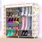 90cm Long Double Row Stainless Steel Hanger Storage Cabinet Waterproof Storage Rack Coat Hanger Shoe Rack