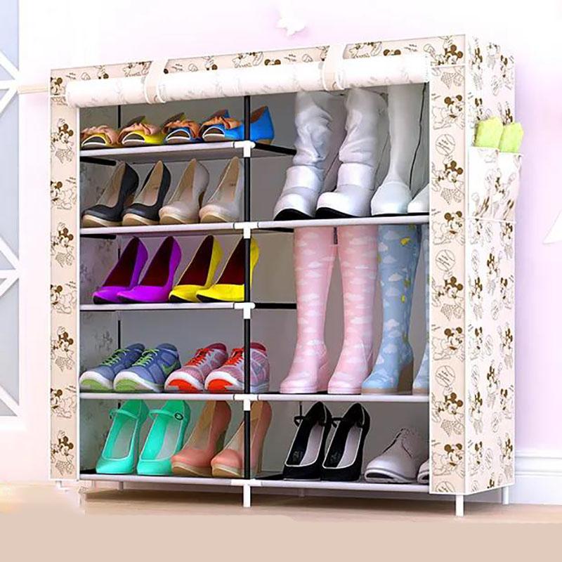 90cm Long Double Row Stainless Steel Hanger Storage Cabinet Waterproof Storage Rack Coat Hanger Shoe Rack
