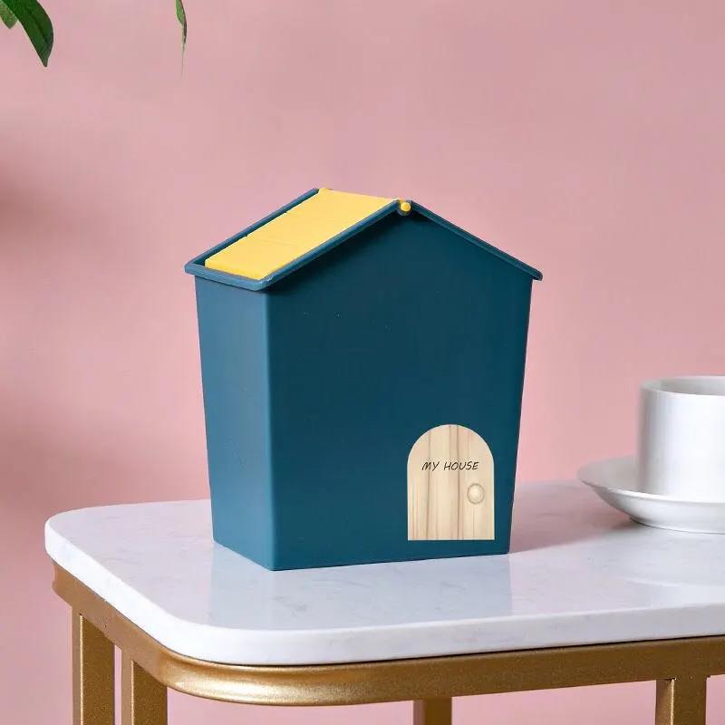 Creative Desktop Net Red Trash Can Girl Heart Mini Storage Box Table Cute Coffee Table Car Bedroom Trash Can