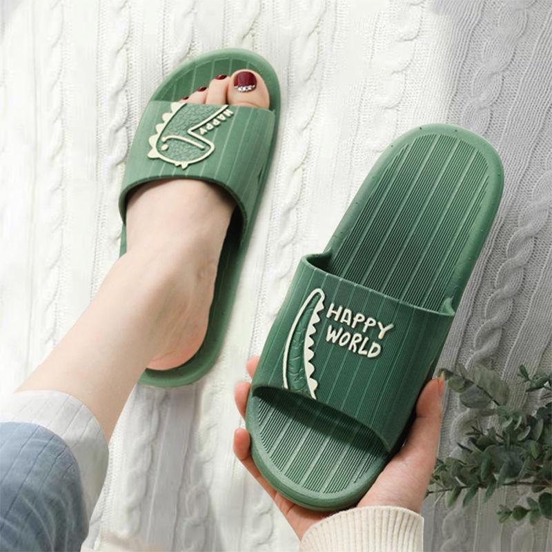 Summer Unisex Floor Flat Shoes Lovely Indoor Flip Flops Female Non-Slip Bathroom Home Slippers Female Beach Shoe