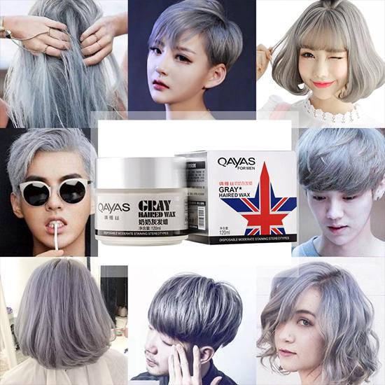 Silver Hair Wax Styling Pomade Temporary Dye Disposable Festival Fashion Molding Coloring Mud Cream