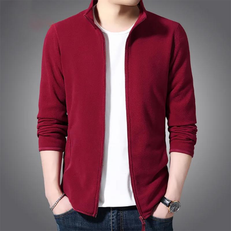 Sweatshirts Men's Polar Fleece Bottoming Sweatshirts Long-sleeved Warm Half-high Collar Zipper Sweater