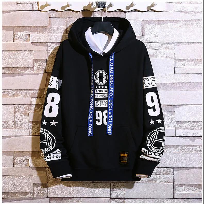 WTEMPO Spring & Fall Trend Pullover Suit Men Sports Suit Hooded Sweater and Casual Pants Campus Clothing