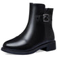 Women's Winter Plus Velvet Warm Martin Boots British Style All-match Mid-heel Non-slip High-heeled Cotton Shoes