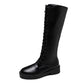 Long Tube Martin Boots Female 2019 Autumn British Style Straps Knight Boots Flat Women's Boots